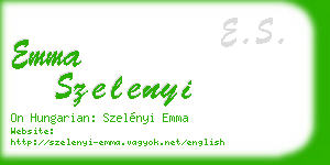 emma szelenyi business card