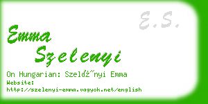 emma szelenyi business card